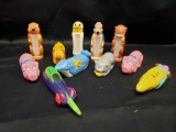 Pez pets and pens. Pink pig. Whale.Cat.Pinguin