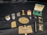 Vintage lighters. Cufflinks. Belt Buckle