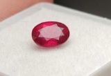Red Ruby 1.23ct natural oval cut 1.08mm gemstone Beautiful