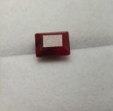 5.7 Ruby natural mined gemstone large size square cut stunning red color emerald cut