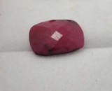 9.61ct Ruby natural mined gemstone large size square cut stunning red color checkerboard cut