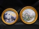 Thomas Kincades 2 plates The Magic of Christmas. Chandlers Cottage.