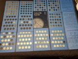 Whitman coin folder with coins nickels Lincoln cents