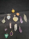 Mixed lot of Soned and Cystal pendants. 2 of the pendants say .92525