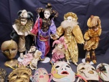 Mardi Gras Jesters and masks lot.