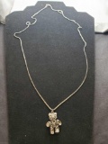 Necklace with bear pendant