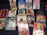 Dvd lot. Workout videos. Jillian. Bob Harper. Pulates ,yoga and Some movies. And various VHS videos.