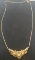 14kt pure yellow gold designer necklace&pendant with 1/3rdct white natural diamond 11gram designer