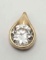 14kt yellow gold pendant with huge fantasy diamond white stunner 2.1 grams