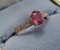 Ruby and diamond ring stunning blood red designer sterling beauty 2ct++ shocking beauty