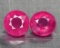 Pair of 2 Rubies Mozambique natrual stones 1.41 ct massive oval cut beauty