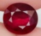 Blood red top AAA + red ruby natural mined stone 6.67ct massive oval cut beauty