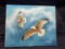 K Gehring Dec. 93 Unframed Seagull painting. Seascape pic.