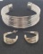 Silver earrings with bracelet 30.99g