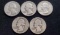 Silver quarters 5 coins