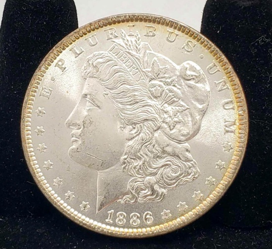 1886 Morgan silver dollar 90%