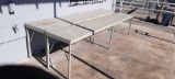 2 Steel Work Benches, 10ft Long Each, 2 Units