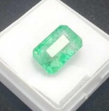 6.77ct natural emerald huge emerald cut stone nice green