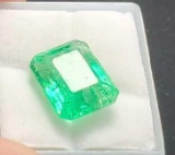 8.20ct emerald stunning glowing green color emerald cut monster fantasy gem