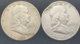 1961& 1954 Eisenhower silver halfs