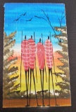 Kenyan African Art Hand-Painted Scene on canvas