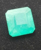10.22 ct massive natural mined emerald stunning green monster square cut with gem id card