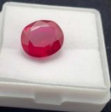 Ruby top aaa red monster size stone 7.67 ct blood red top gem with gem id card