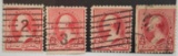 Washington 2 cent postage stamp 4 stamps