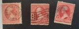 1894 Washington 2 cent postage 3 stamps