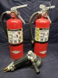 2 fire extinguishers and Tool