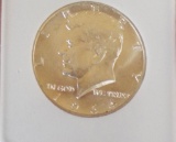 Kennedy silver half 90% slabed gem bu satin white beauty nice coin