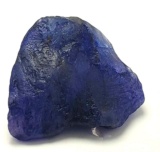 Saphire rough uncut monster 118.0 ct glowing blue top end color and huge with gem card