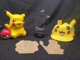 Pokemon piggy bank, Pikachu hat, 3D lamp