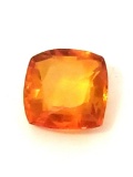 5.67 Ct Cushion Cut Natural Sapphire Fire Orange GGL Cert