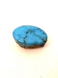 14.02 Oval Natural Turquoise Sky Blue GGL Cert