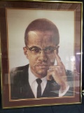 Framed Artwork of Malcolm X