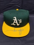 Jason Giambi Signed As Hat in Case