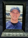 Padres Jake Peavy Framed says signed Autograph. No COA