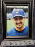 SD Padres Edgar Gonzages. Framed says signed Autograph.No COA