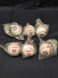 6 Mini Baseballs Mets Key Chain Braves