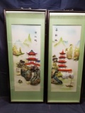 Japanese Framed Mother of Pearl Art