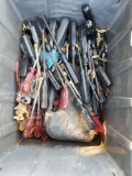 Crate Full of Hand Tools Screwdrivers