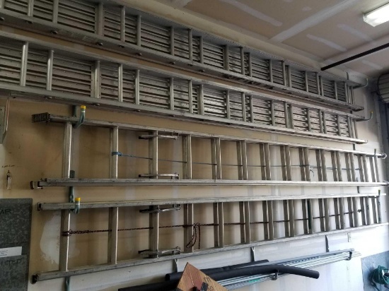 Entire Wall Of Ladders Pipe Holders