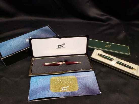 Mont Blanc The Art of Writing pen. Maroon color. Cross since 1945 Pen.