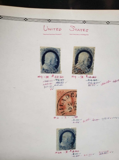 Rare United States stamps. George Washington and others