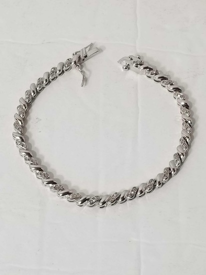 1 Carat Diamond Twist Bracelet