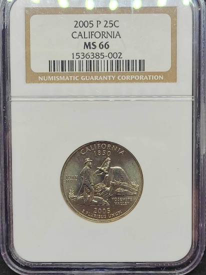 2005 P 25c California MS66 slabed coin NGC