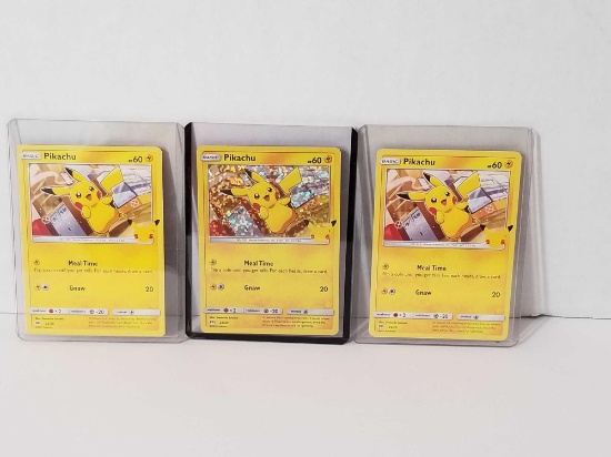 2021 Pokemon McDonalds Pikachu Holo 3 Units