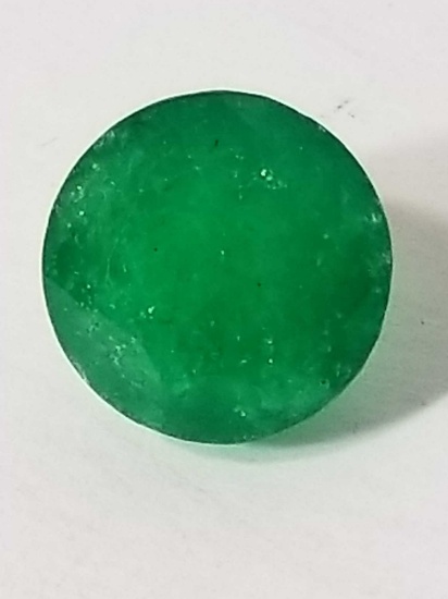 10.32 Ct Natural Green Round Cut Emerald GGL Cert