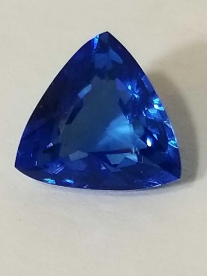 10.12 Ct Natural Blue Trillion Cut Sapphire GGL Cert